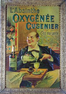 「Oxygenee Cusenier Absinthe」のポスター広告